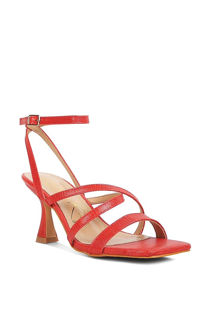 Red Canvas Spool Heels by London Rag at Pernia's Pop Up Shop