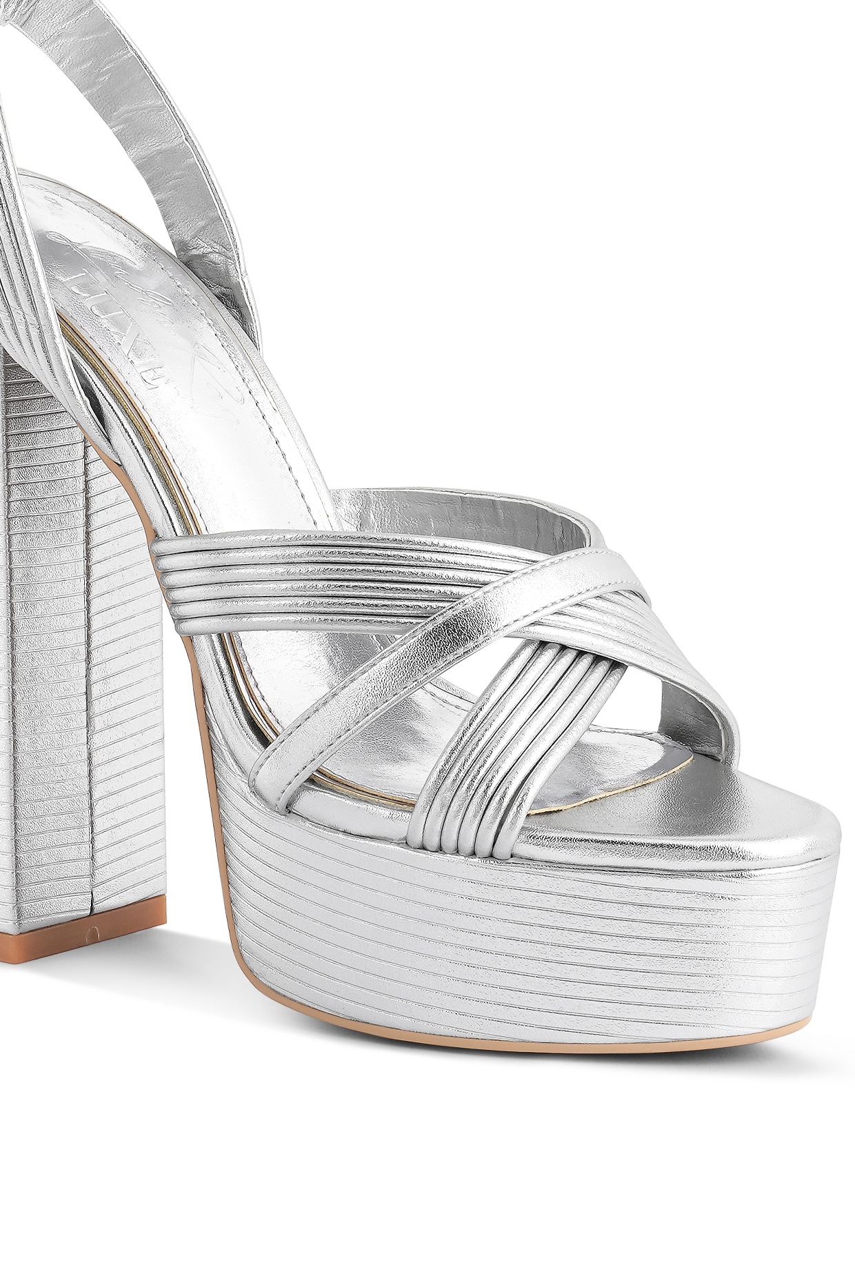 Silver Metallic Strappy Gladiator Point Toe Heels | PrettyLittleThing