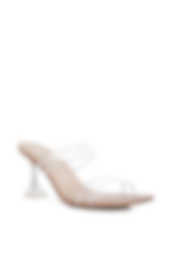 Beige PU Spool Heels by London Rag at Pernia's Pop Up Shop