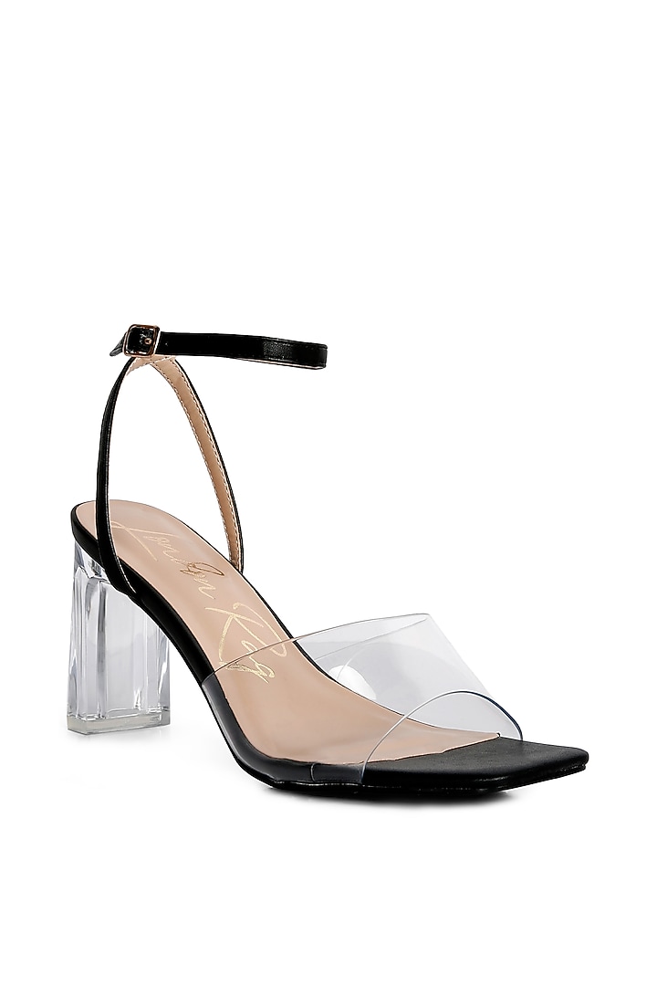 Black PU Block Heels by London Rag at Pernia's Pop Up Shop