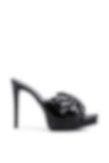 Black Patent PU Platform Heels by London Rag