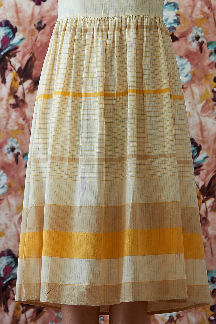 Off-White Handwoven A-Line Summer Dress by Lokatita at Pernia's Pop Up Shop