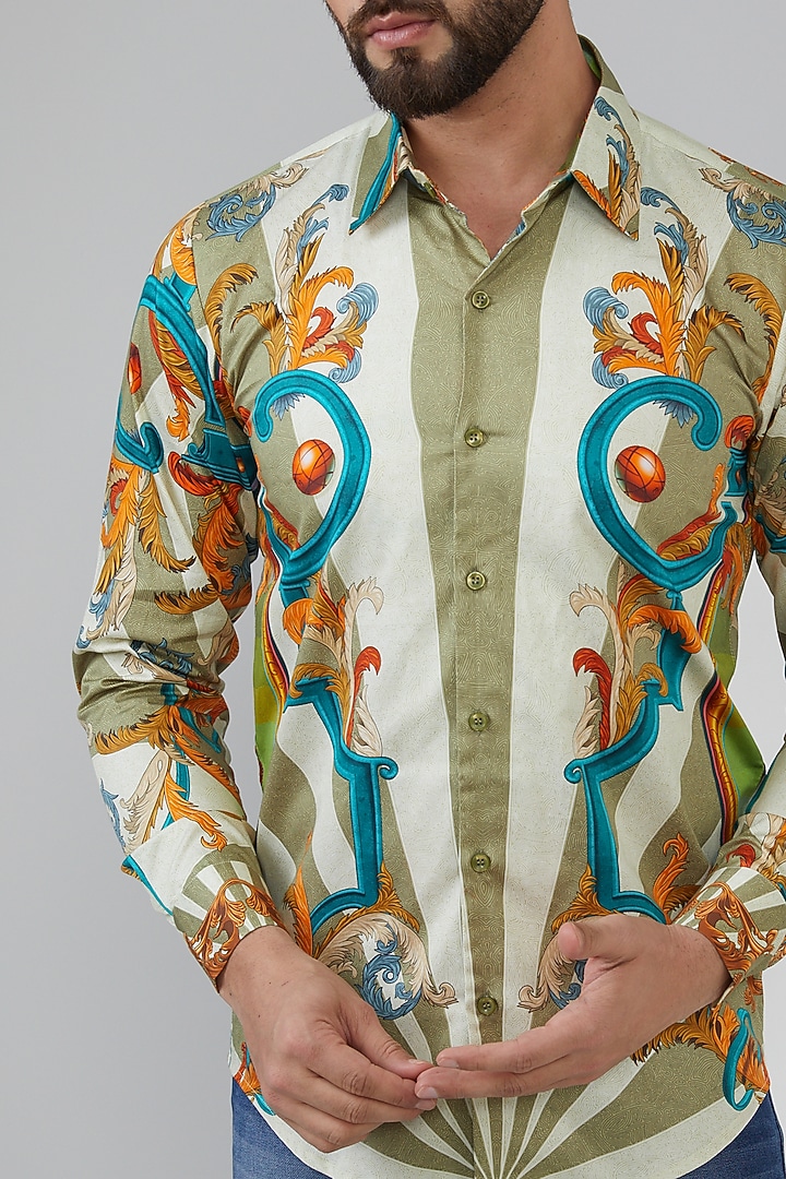 Multi-Colored Pure Cotton Printed Summer Shirt by LoudLess at Pernia's Pop Up Shop