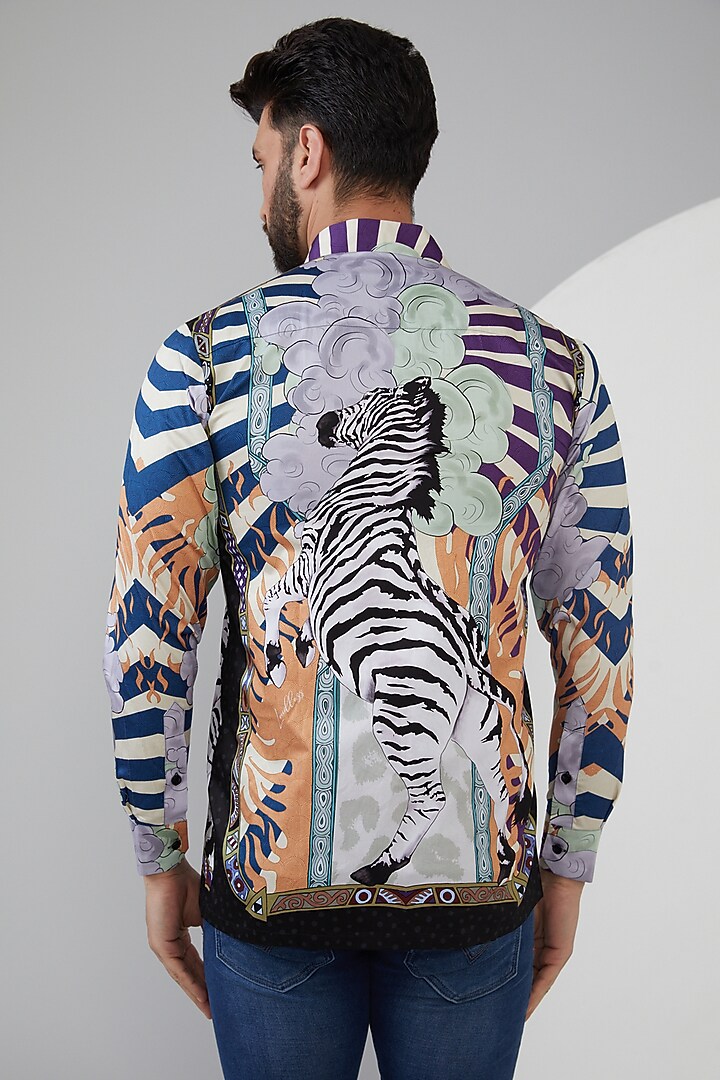 Multi-Colored Pure Cotton Printed Summer Shirt by LoudLess at Pernia's Pop Up Shop