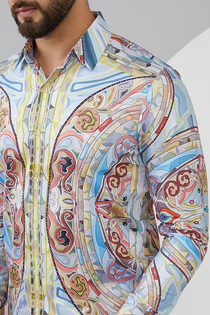Multi-Colored Pure Cotton Printed Summer Shirt by LoudLess at Pernia's Pop Up Shop