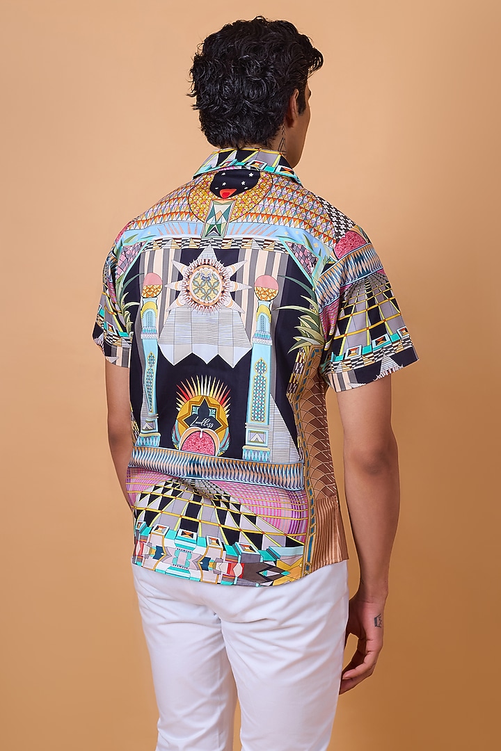 Multi-Colored Pure Cotton Digital Printed Summer Shirt by LoudLess at Pernia's Pop Up Shop