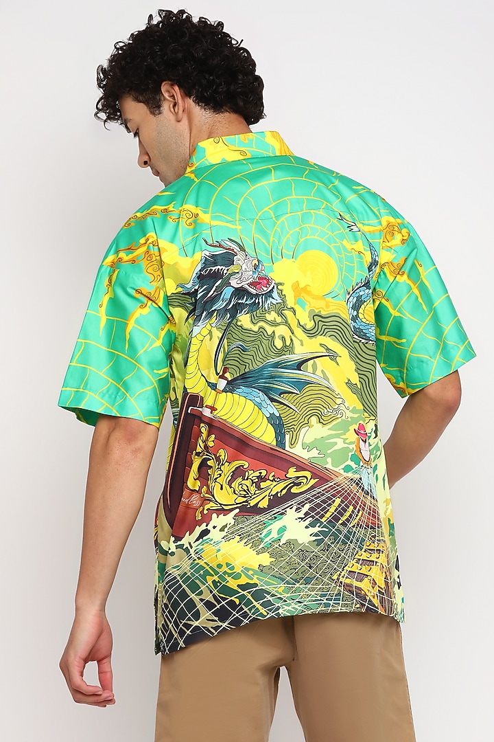 Multi-Colored Pure Cotton Digital Printed Summer Shirt by LoudLess at Pernia's Pop Up Shop