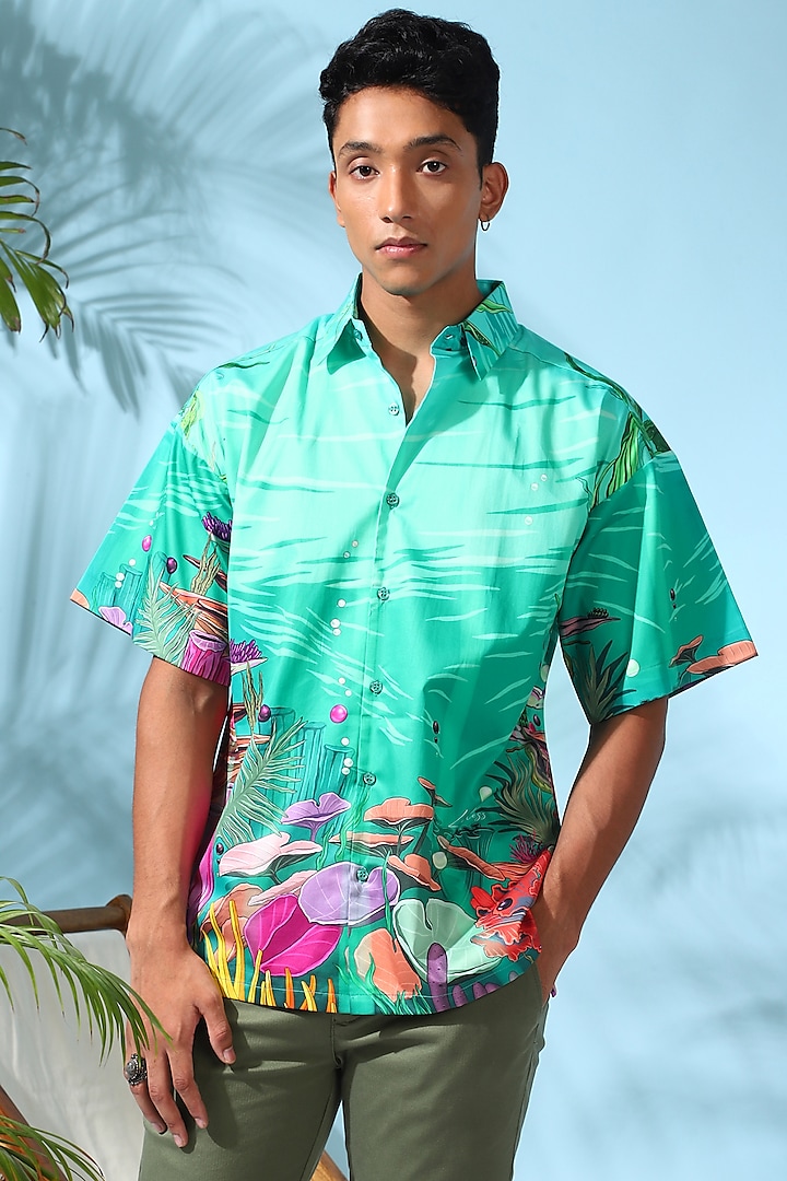 Multi-Colored Pure Cotton Digital Printed Shirt by LoudLess