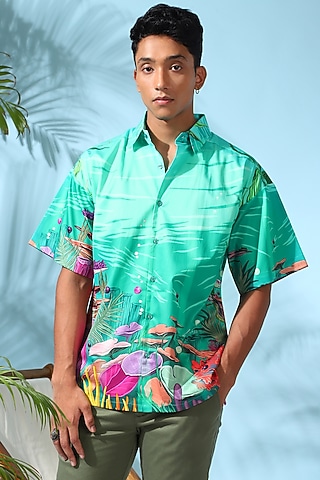 Multi-Colored Pure Cotton Digital Printed Shirt by LoudLess