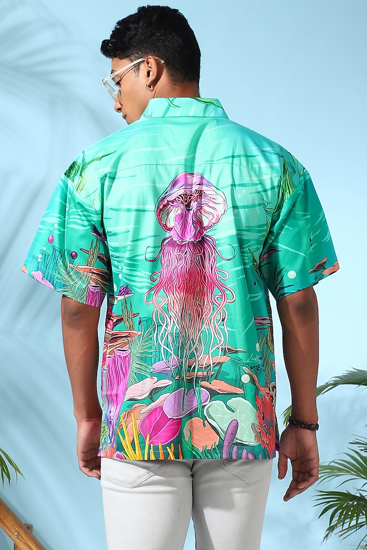 Multi-Colored Pure Cotton Digital Printed Summer Shirt by LoudLess at Pernia's Pop Up Shop