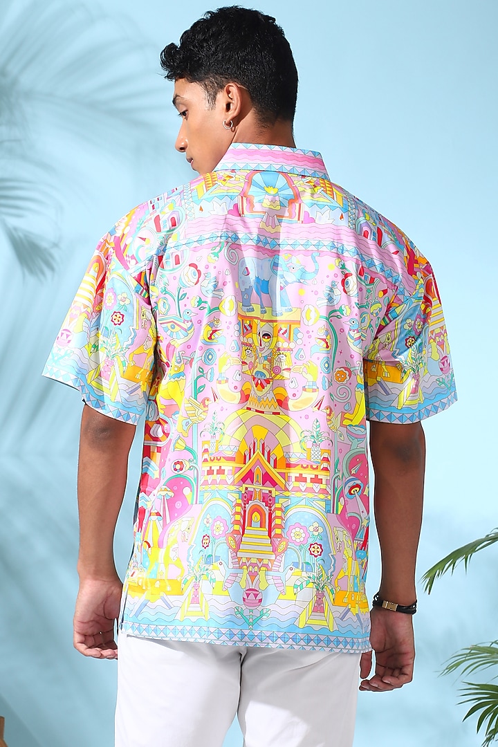 Multi-Colored Pure Cotton Digital Printed Summer Shirt by LoudLess at Pernia's Pop Up Shop