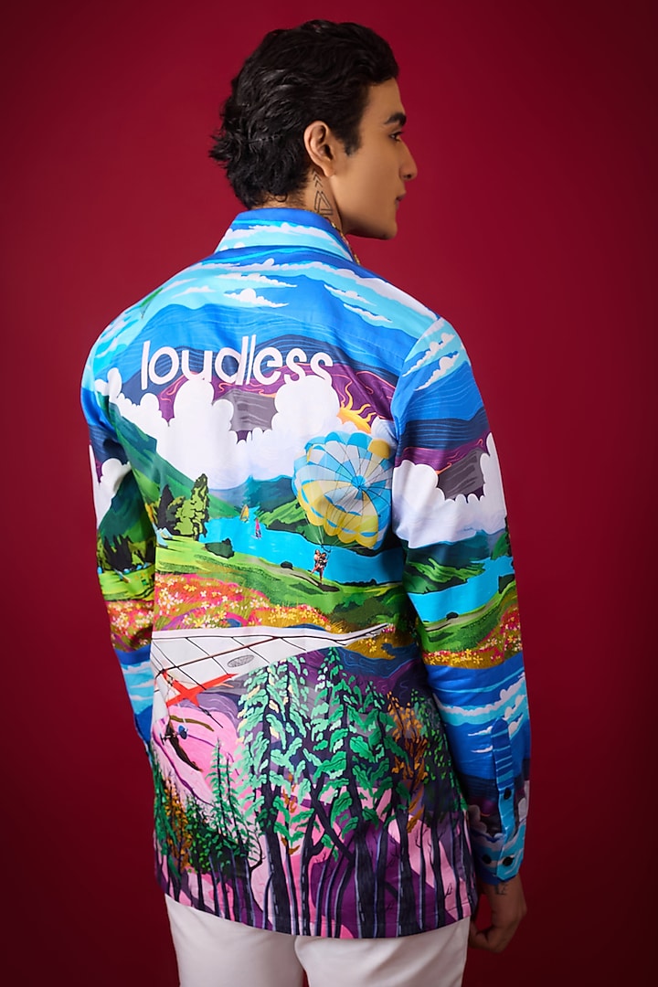 Multi-Colored Pure Cotton Digital Printed Summer Shirt by LoudLess at Pernia's Pop Up Shop