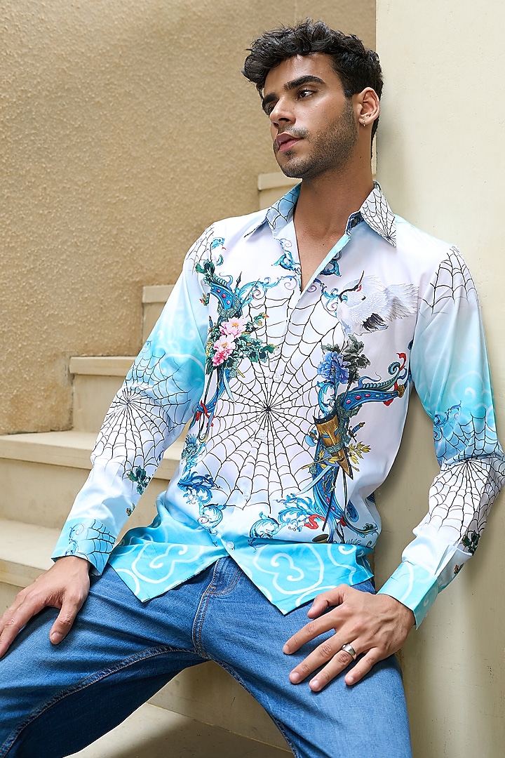 Multi-Colored Pure Cotton Digital Printed Shirt by LoudLess at Pernia's Pop Up Shop