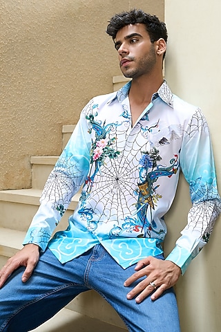 Multi-Colored Pure Cotton Digital Printed Shirt by LoudLess