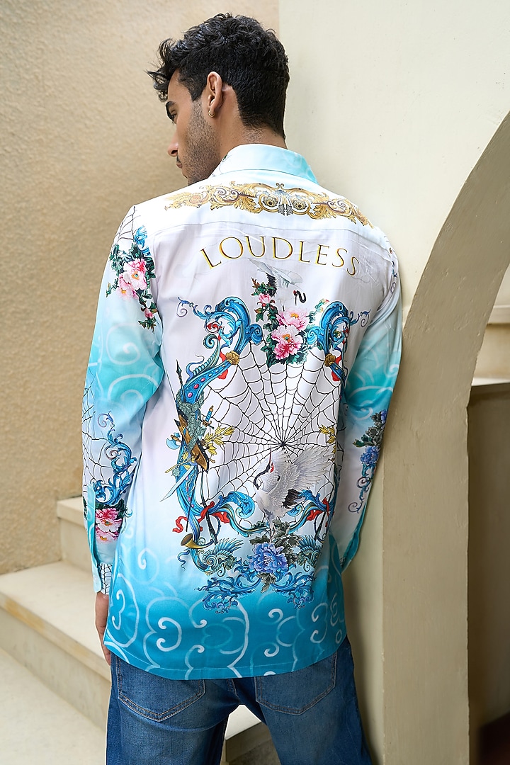 Multi-Colored Pure Cotton Digital Printed Summer Shirt by LoudLess at Pernia's Pop Up Shop