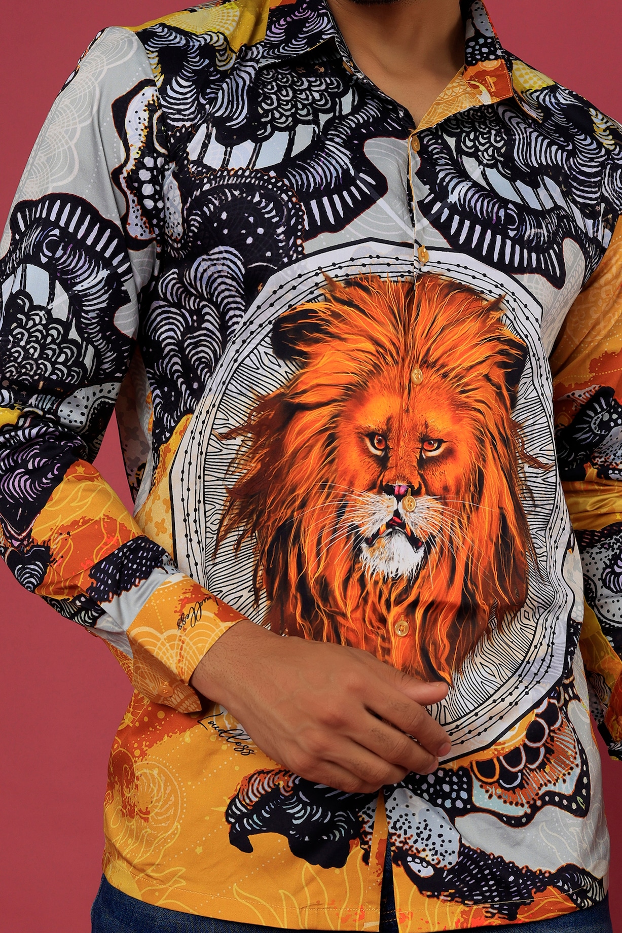 lion printed shirt