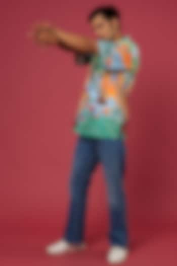 Multi-Colored Cotton Printed Summer Shirt by LoudLess at Pernia's Pop Up Shop