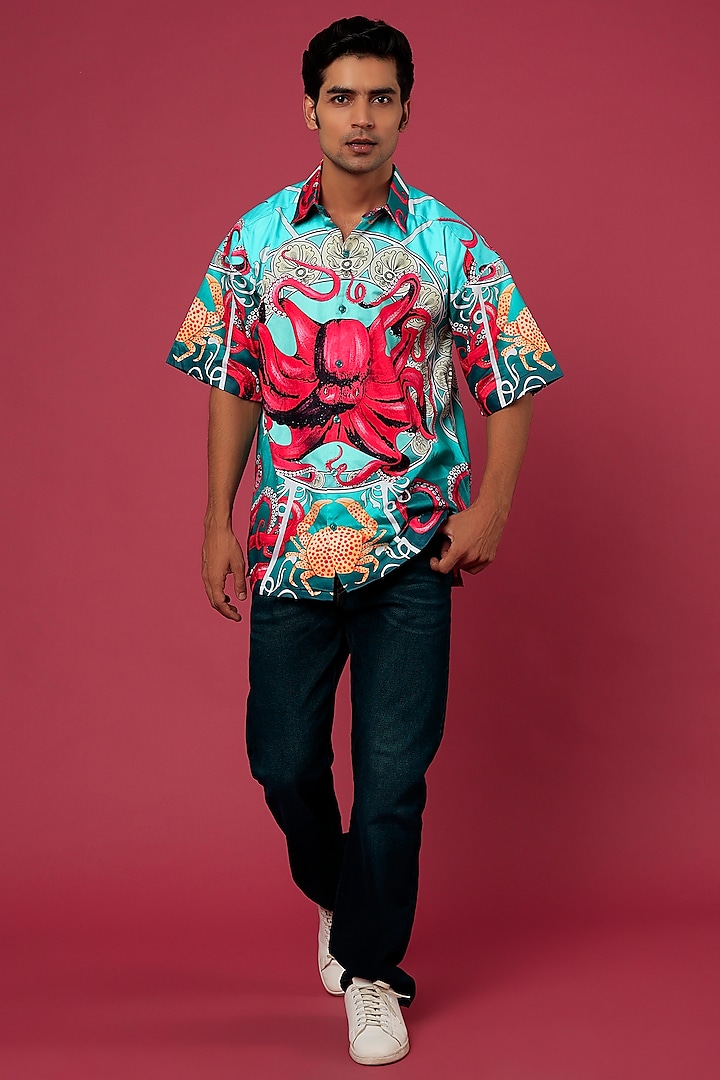 Multi-Colored octopus Printed Shirt by LoudLess