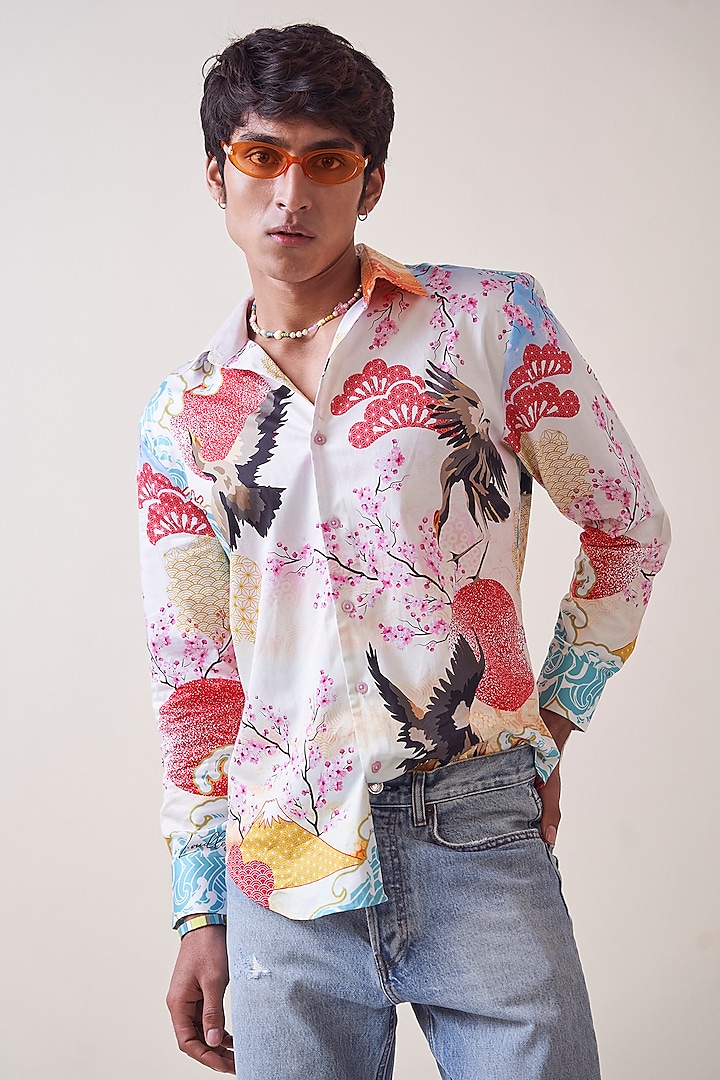 Multi-Colored Pure Cotton Digital Printed Shirt by LoudLess
