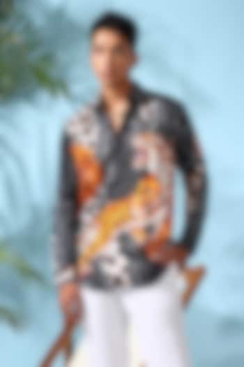 Multi-Colored Pure Cotton Digital Printed Shirt by LoudLess