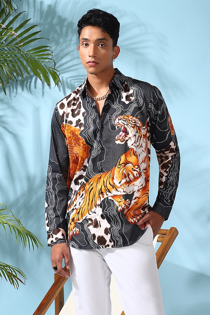 Multi-Colored Pure Cotton Digital Printed Shirt by LoudLess