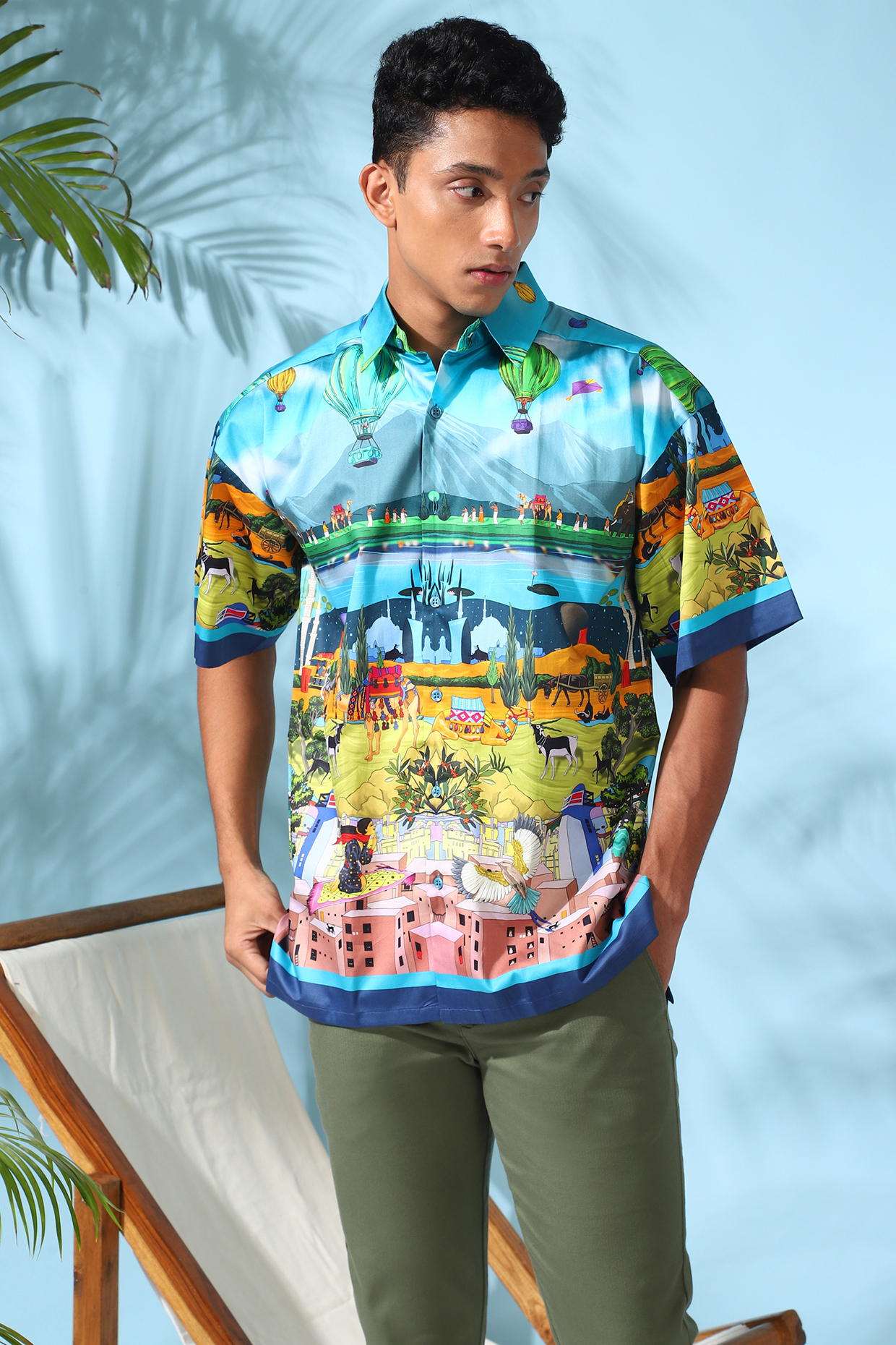 Multi-Colored Pure Cotton Digital Printed Shirt by LoudLess