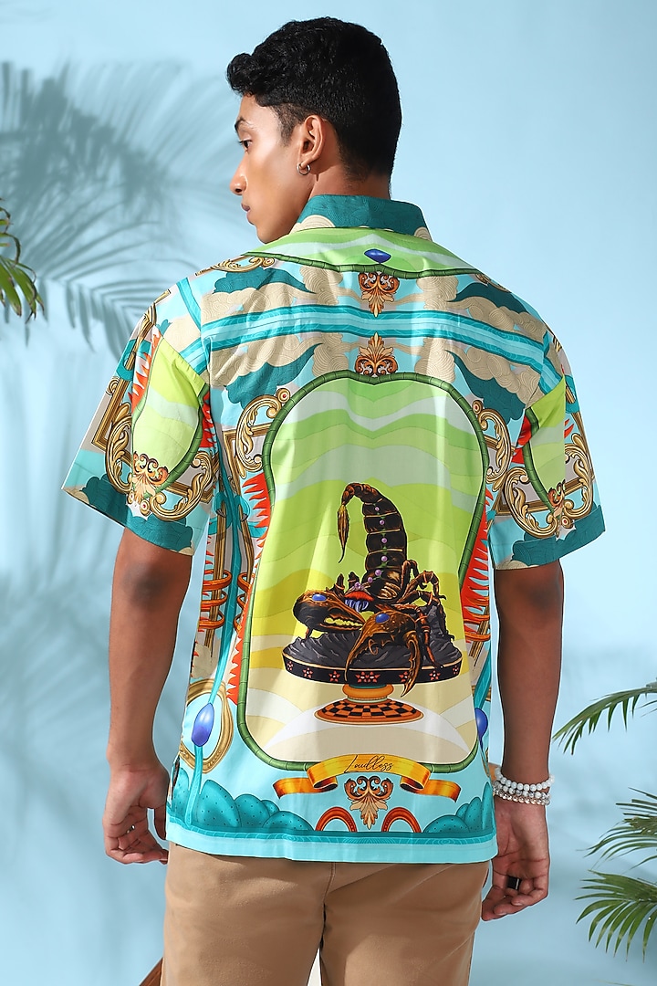 Multi-Colored Pure Cotton Digital Printed Summer Shirt by LoudLess at Pernia's Pop Up Shop