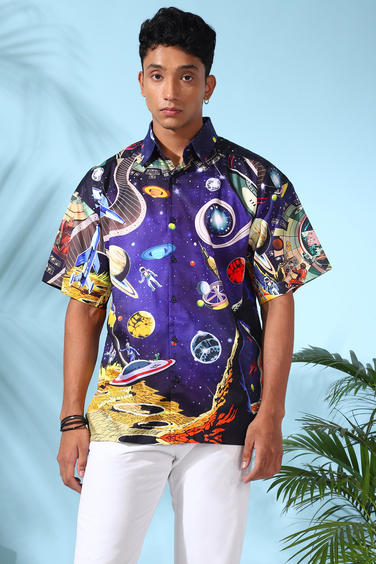 Multi-Colored Pure Cotton Digital Printed Shirt by LoudLess