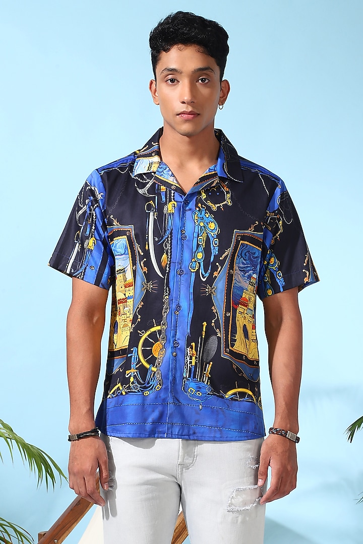 Multi-Colored Pure Cotton Digital Printed Shirt by LoudLess