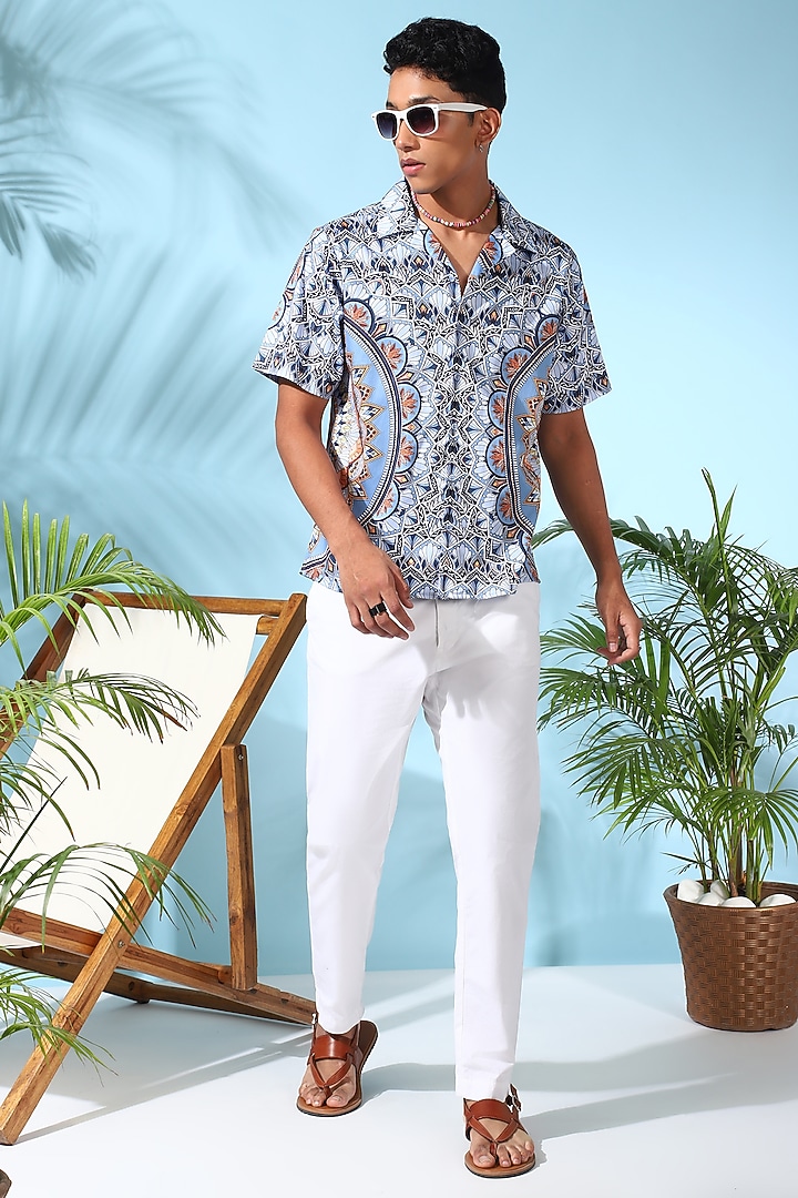 Multi-Colored Pure Cotton Digital Printed Summer Shirt by LoudLess at Pernia's Pop Up Shop