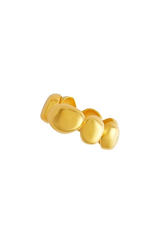Micro Gold Plated Pebble Cora Ring by Love letter