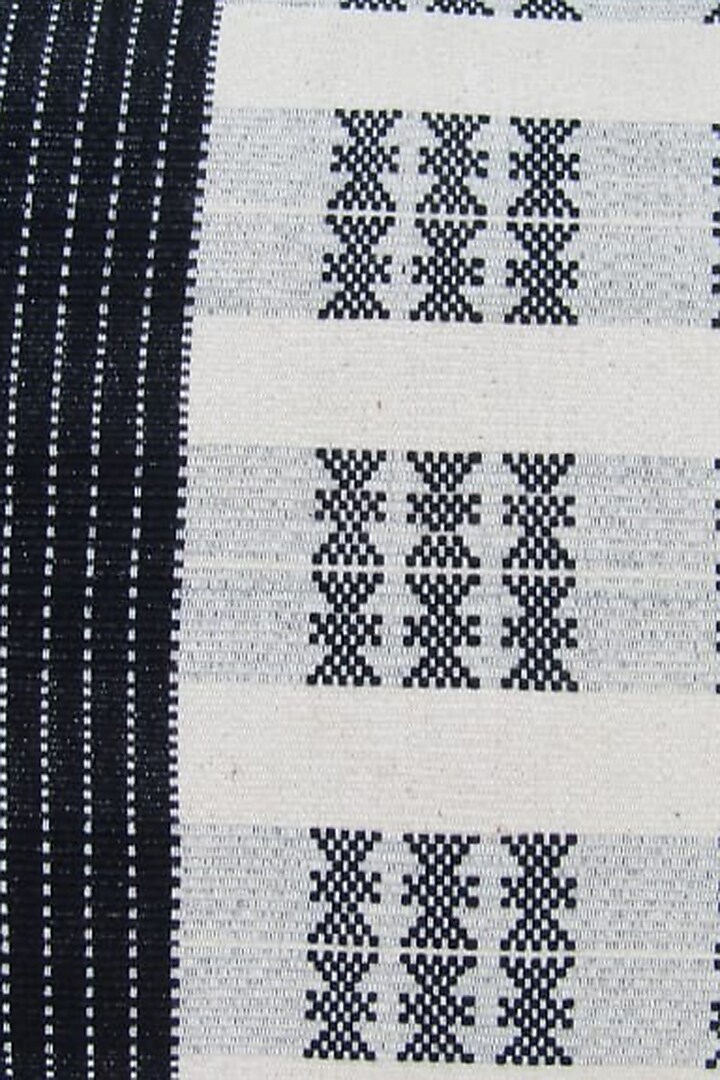 Black & White Cotton Handwoven Yanse Cushion Covers (Set of 2) by Lovitoli at Pernia's Pop Up Shop