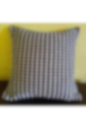 Grey & White Cotton Handwoven Ivu Cushion Covers (Set of 2) by Lovitoli