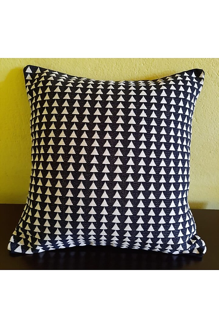 Grey & White Cotton Handwoven Ivu Cushion Covers (Set of 2) by Lovitoli