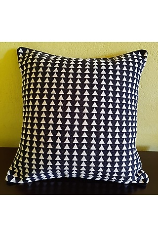 Grey & White Cotton Handwoven Ivu Cushion Covers (Set of 2) by Lovitoli