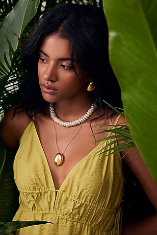 White Freshwater Pearl Necklace by Love letter