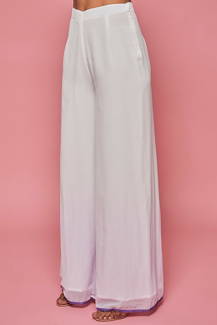 Ivory Cotton Party Wear Sharara Set by LABEL PRIYANKA KAR at Pernia's Pop Up Shop