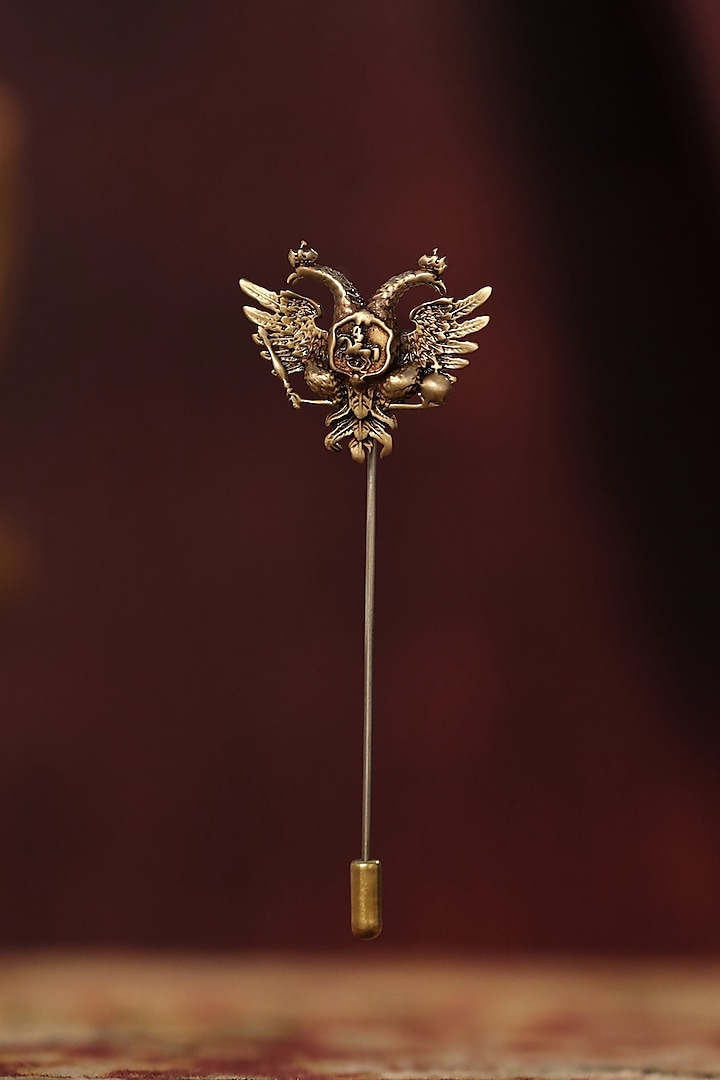 Antique Gold Rising Phoenix Lapel Pin by Cosa Nostraa