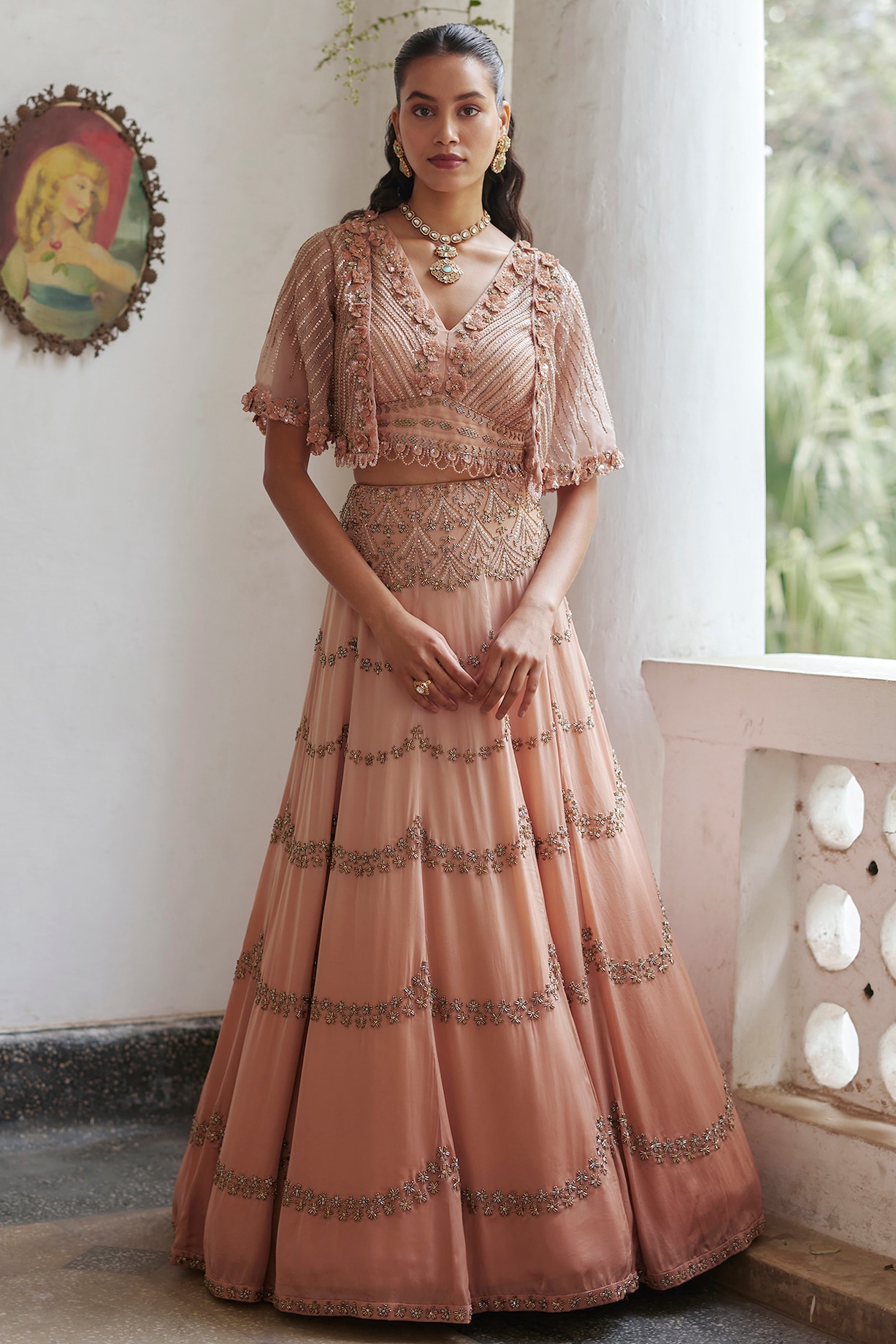 Rose Gold & Copper Ombre Satin Organza Hand Embroidered Wedding Lehenga Set by Label RSD at Pernia's Pop Up Shop 2026 Rose Gold & Copper Ombre Satin Organza Hand Embroidered Wedding Lehenga Set by Label RSD at Pernia's Pop Up Shop 2026