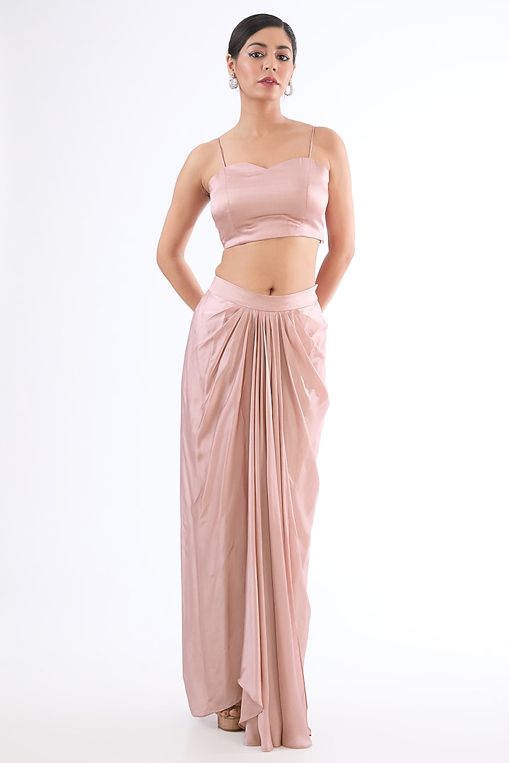 Pink Organza Embellished Kaftan Set by LASHA at Pernia's Pop Up Shop