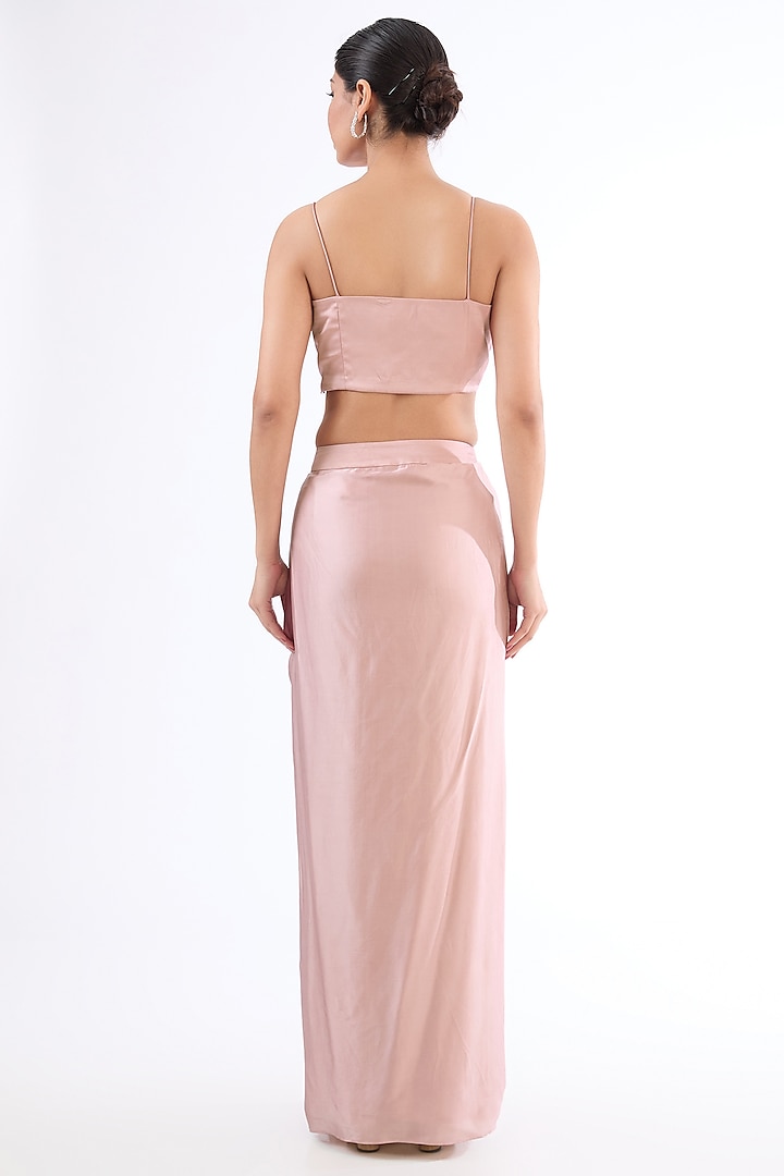 Pink Organza Embellished Kaftan Set by LASHA at Pernia's Pop Up Shop
