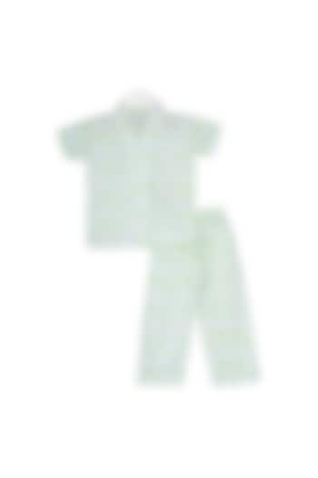 Lime Forest Printed Nightsuit Set For Boys by Little Stars