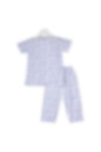 White Candies & Sweets Printed Nightsuit Set For Boys by Little Stars