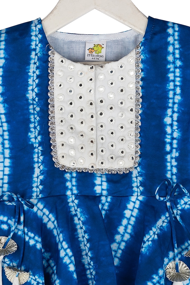 White Muslin Dhoti Pant Set For Girls by Little Stars at Pernia's Pop Up Shop