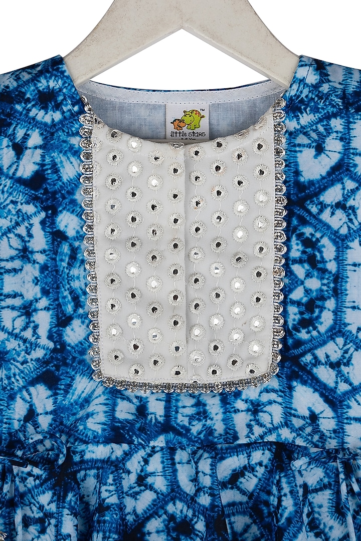 White Muslin Dhoti Pant Set For Girls by Little Stars at Pernia's Pop Up Shop