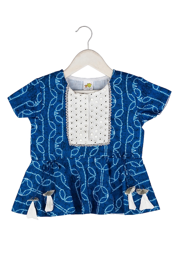 White Muslin Pant Set For Girls by Little Stars at Pernia's Pop Up Shop