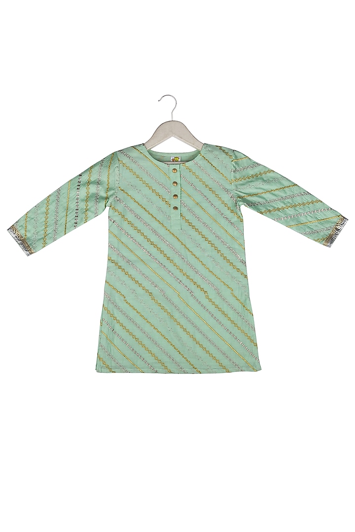 Mint Muslin Sharara Set For Girls by Little Stars at Pernia's Pop Up Shop