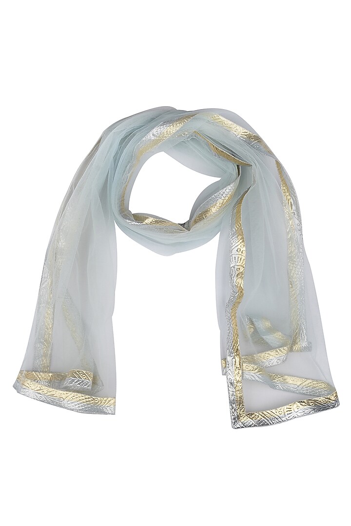 Blue Muslin Sharara Set For Girls by Little Stars at Pernia's Pop Up Shop