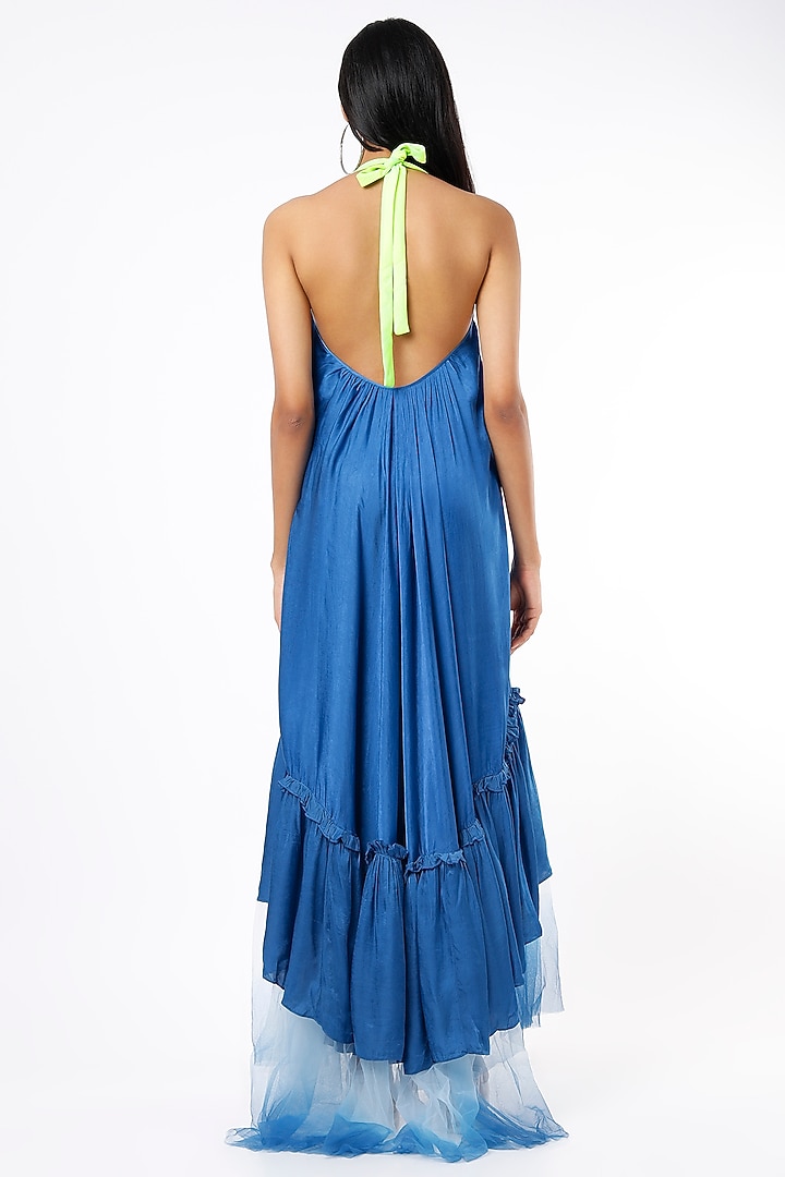 Cobalt Blue Hand Dye Maxi Summer Dress by LstSoles at Pernia's Pop Up Shop