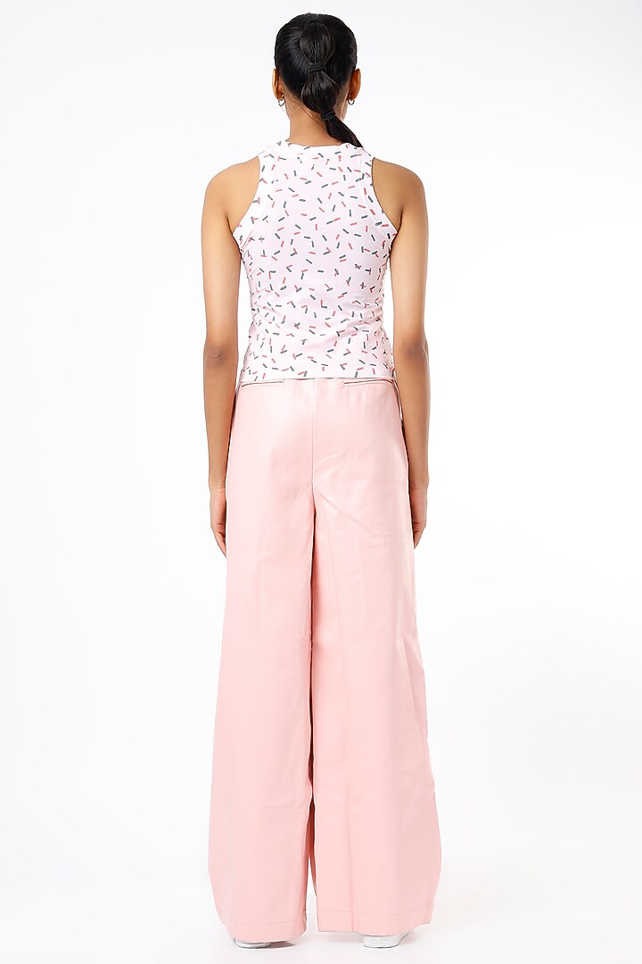 Candy Pink Vegan Leather Pant Set by LstSoles at Pernia's Pop Up Shop